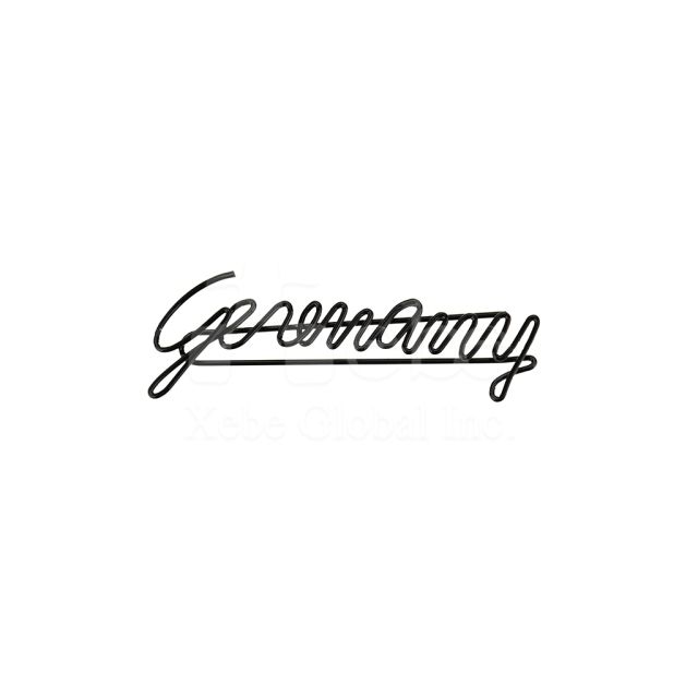 customized script english letter paperclip