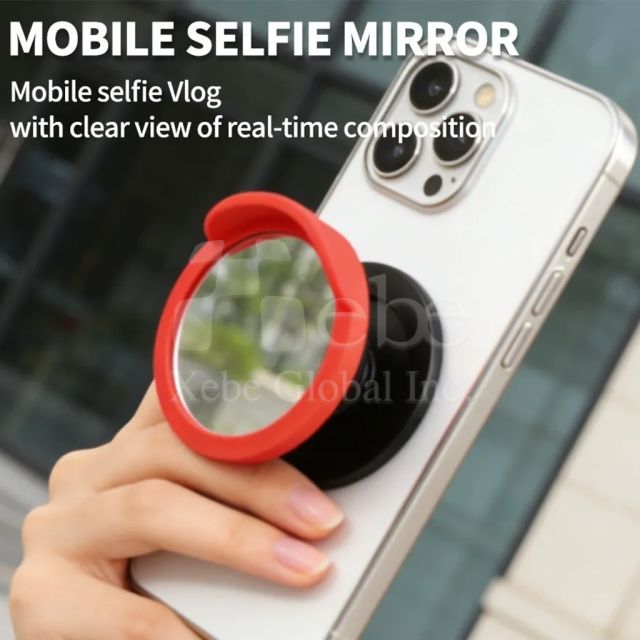 magnetic phone mount with wide angle mirror