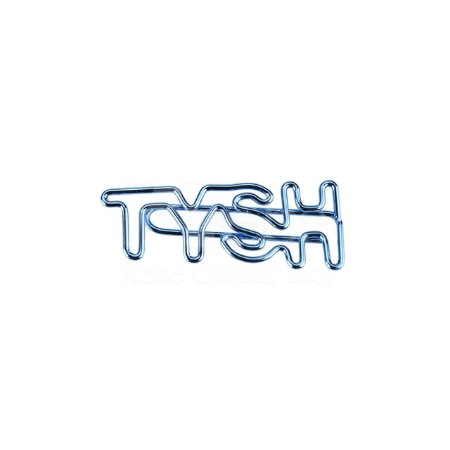 making a paperclip shaped like the school abbreviated name