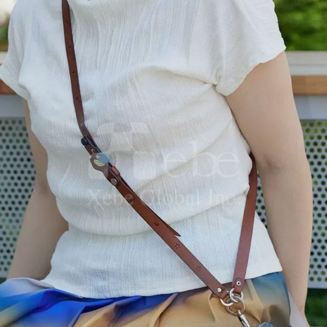 customized leather puppy phone lanyard