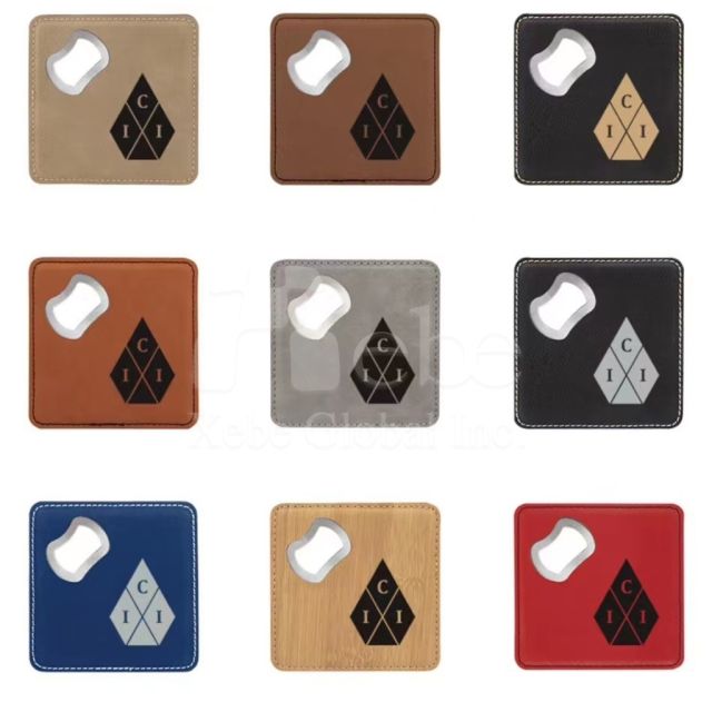 2 in 1 leather bottle opener coaster