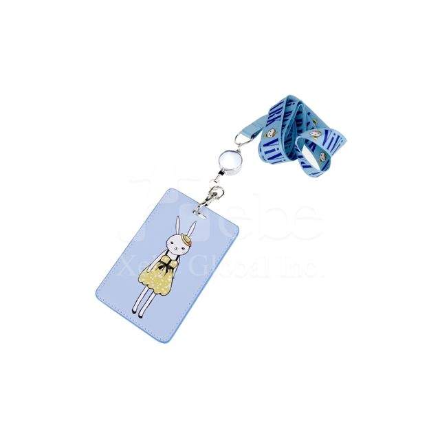 elegant bunny leather card holder
