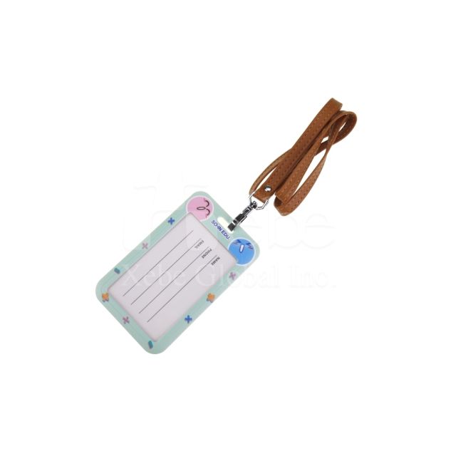 branded logo hard-shell sliding card holde
