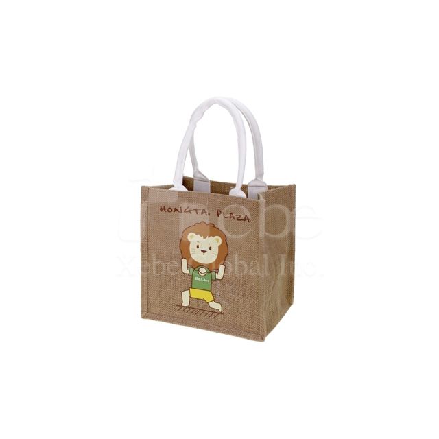 lion jute eco-friendly shopping bag