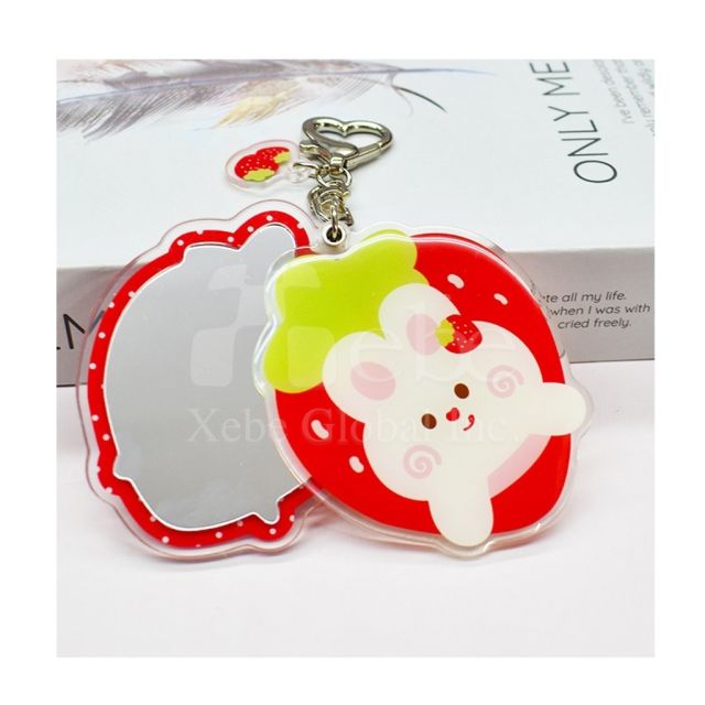 custom acrylic mirror keychain