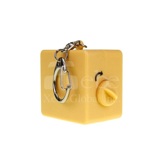 customizable flip animation charm keychain