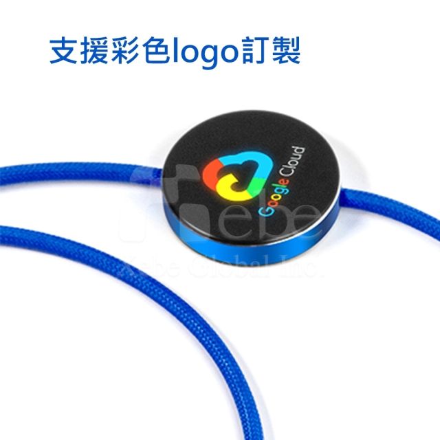 customizable led illuminated charging cable with corporate logo