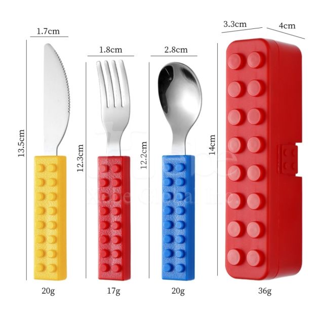 building block style stainless steel cutlery set